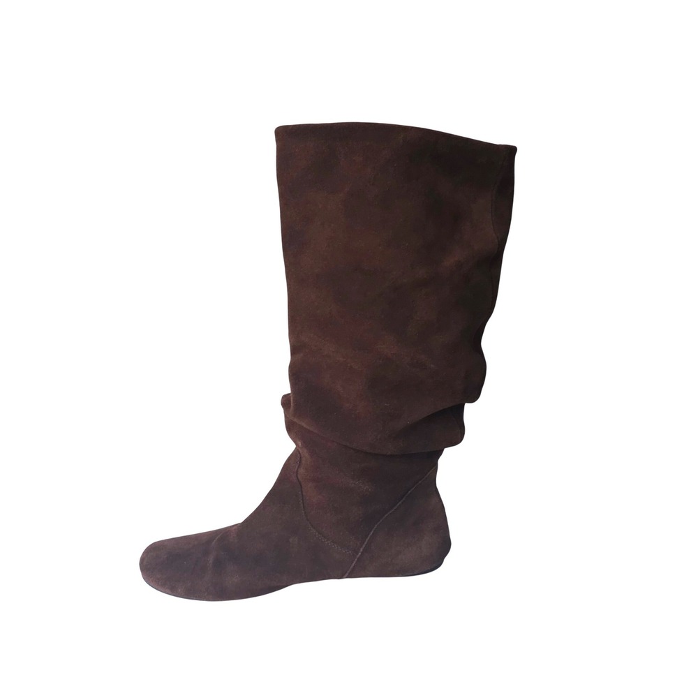Steve Madden Womens Dark Brown Suede Slouchy Flat Pull On Mid Calf Boots Sz 8.5 - Picture 4 of 6